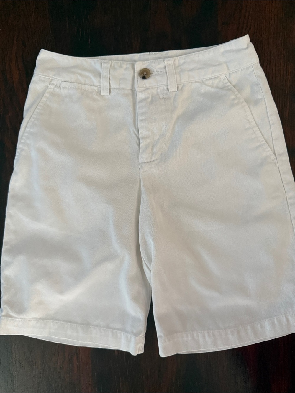 Classic White Cotton Chino Shorts